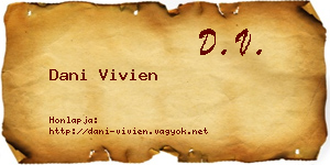 Dani Vivien névjegykártya